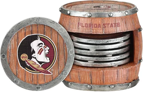 Miniatura 18 de FOCO NCAA College Team Logo 5-Pack Barril Bebida Bebida Coaster Set