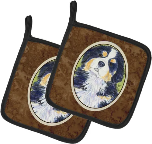 Miniatura 112 de Caroline's Treasures SS8617PTHD - Juego de soportes para ollas de cocina resistentes al calor, almohadillas calientes para horno para cocinar, Husky