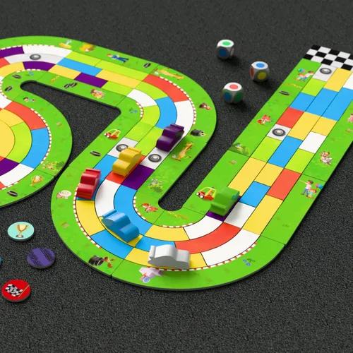 Miniatura 2 de HABA Monza Car Racing Board Game for Kids, Color Matching Strategy Game, Ages 5+
