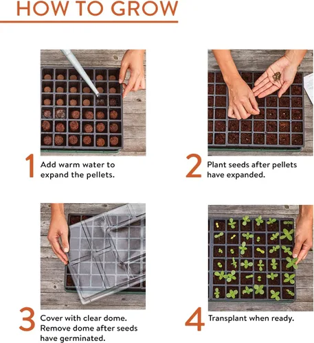 Miniatura 4 de Burpee Kit de inicio de semillas de interior de invernadero + mezcla de inicio de semillas de coco orgánico