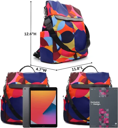 Miniatura 14 de Mochila para mujer, impermeable, antirrobo, bolsa de viaje, estiloA , L, Mochila