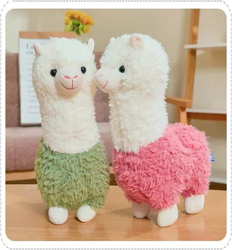 YUKOUQIAN Animal de Peluche de Llama Lindo Juguete de Alpaca de Felpa de 9.8 Pulgadas para Niñas y Niños 2 Piezas (Alpaca)