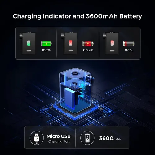 Miniatura 5 de FLEXTAILGEAR Bomba de aire portátil, bomba de colchón de aire eléctrica, bomba de aire para campamento con batería recargable de 3600 mAh, Blanco