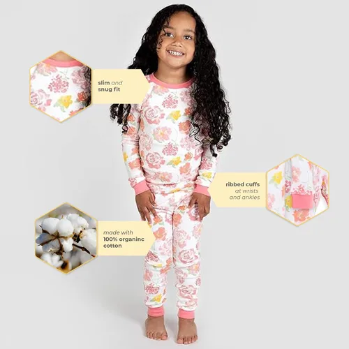 Miniatura 3 de Burt's Bees Baby - Pijama para bebé niña, con camiseta y pantalón, conjunto de 2 piezas, 100 % algodón orgánico