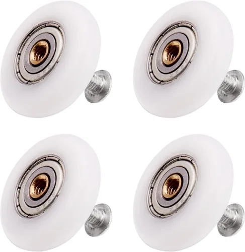 Miniatura 11 de Atoplee Ruedas para puerta de ducha – 4 piezas de repuesto de 0.71 pulgadas (0.748 in) para puerta corrediza de cristal de baño