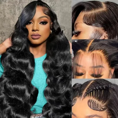 Pelucas Body Wave de Encaje Frontal de Cabello Humano 13x6 HD Pelucas de Encaje Frontal de Cabello Humano Densidad 200 Pelucas Vírgenes Brasileñas