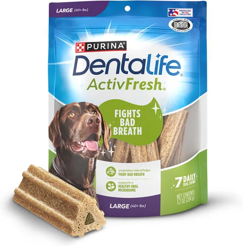 Miniatura 12 de DentaLife ActivFresh - Masticables para perros grandes de 40 libras en adelante, masticables dentales para refrescar el aliento, sabor a pollo, 24.1