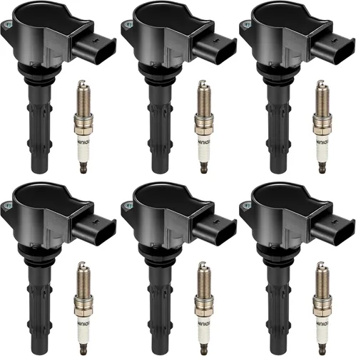 BDFHYK Paquete de bobinas de encendido UF535 y bujías de iridio 95983 compatibles con Mercedes-Benz C230 C280 CLK350 E350 ML350 SLK280 Dodge