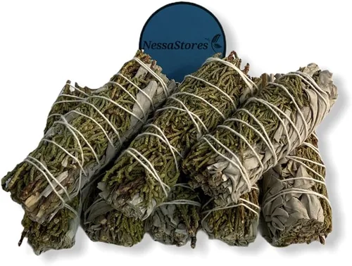 Miniatura 2 de NESSASTORES - Paquete de incienso de salvia blanca + enebro de 4 pulgadas #JC-206 (7 piezas)