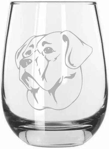 Miniatura 503 de Sakhalin Husky Dog - Copa de vino grabada personalizada de 15.25 onzas sin tallo