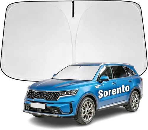 Miniatura 18 de Parasol para parabrisas delantero compatible con Toyota Highlander 2020-2023 2024 2025, protector de visera solar bloquea los rayos UV, parasol