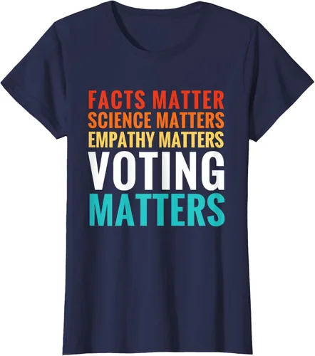 Miniatura 31 de Facts Matter Science Matters Voting Matters - Camiseta demócrata liberal, Negro, S