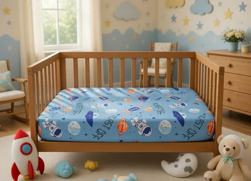 Miniatura 8 de EVERYDAY KIDS Juego de 2 sábanas bajeras ajustadas para cuna de niño, 100% microfibra suave y transpirable, sábana para bebé, se adapta al colchón