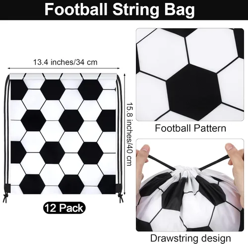 Miniatura 2 de durony Mochila de fútbol con cordón de 12 piezas, bolsa de viaje para almacenamiento y entrenamiento
