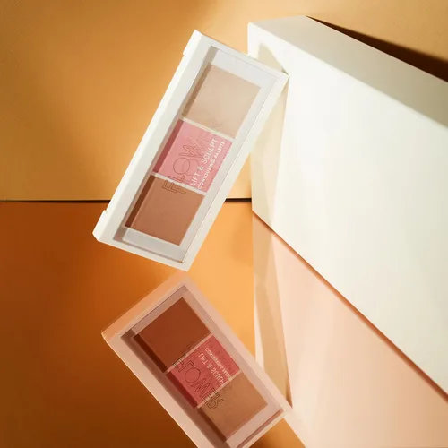 Miniatura 8 de FLOWER BEAUTY By Drew Barrymore Lift & Sculpt - Paleta de contorno + rubor + resaltado - polvo cremoso + mezclable (claro a mediano)