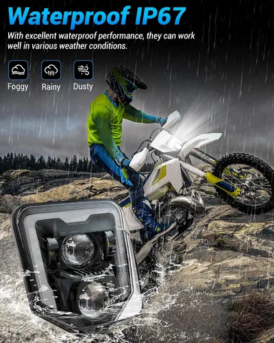 Miniatura 7 de XPCTD - Faro delantero de motocicleta de 3200LM LED para motocross, con luz diurna, compatible con Husqvarna 2017-2023 FE250, FE350, FE450, FE501