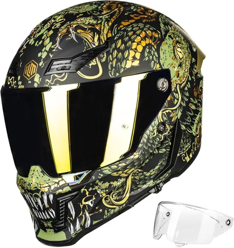 Miniatura 19 de ILM Cascos para Motocicleta para Adultos Hombres Mujeres Casco Integral DOT ECE con Visor Dual para Carreras en Calle con Pinlock Modelo MF509
