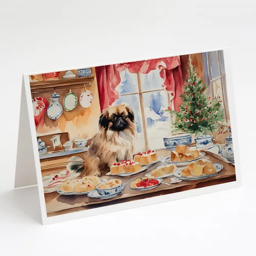 Miniatura 79 de Caroline's Treasures DAC3884GCA7P Paquete de 8 tarjetas en blanco de Navidad con galletas de husky siberiano Tarjetas de felicitación con sobres