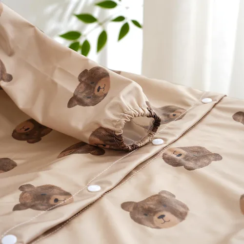 Miniatura 8 de Paquete de 2 baberos de bebé de manga larga, overol para comer, impermeable, se fija a la silla alta y la mesa, edades de 1 a 3 años