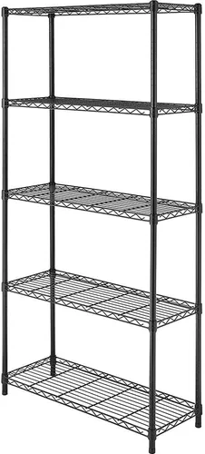 Miniatura 14 de Whitmor Estantes de almacenamiento de 3 niveles, resistentes con ruedas, estante ajustable para armario, capacidad de 400 libras por estante, máximo