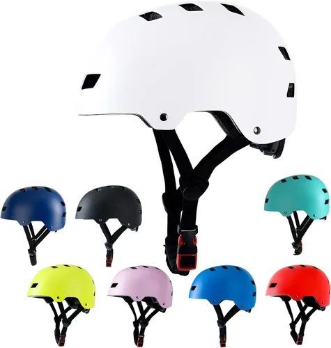 Miniatura 15 de Casco de bicicleta en 3 tallas para adolescentes, niños, jóvenes, adultos, Bavilk Casco de monopatín ajustable multideporte para bicicleta, Negro