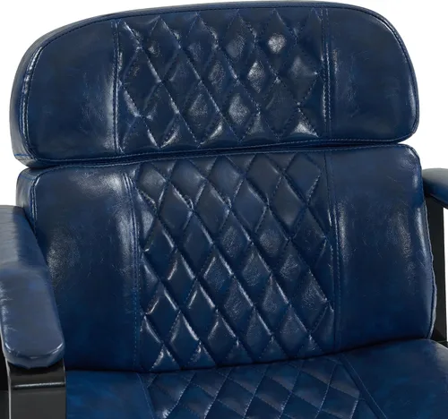 Miniatura 9 de BarberPub Silla clásica de peluquería, bomba hidráulica de 440 libras, silla reclinable manual para estilista, hogar y salón de belleza, barbería