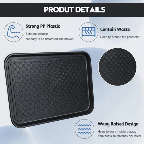 Miniatura 3 de 6 bandejas multiusos para botas, impermeable, para interiores y exteriores, tapete de alimentación de mascotas para perros y gatos, protección