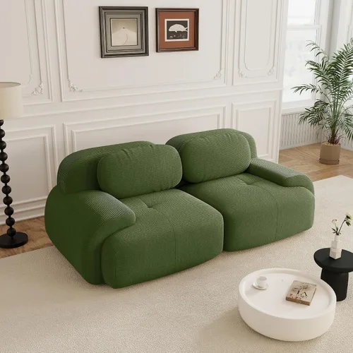 Miniatura 24 de Sofás modulares sin hueso de 152.8 pulgadas para sala de estar, sofá modular con diván en forma de L, cómodo asiento profundo tapizado de tela