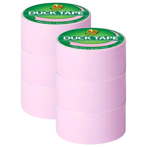 Cinta adhesiva Duck Brand Duck de color, 6 rollos, Rosa bebé (240976_C)