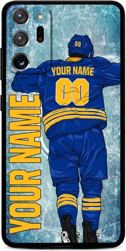 Miniatura 33 de Funda personalizada de bricolaje con nombre y número de hockey sobre hielo para Samsung Galaxy Note 20/20 Ultra 10 Pro Note 9 8, silicona líquida