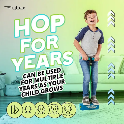 Miniatura 6 de Flybar My First Foam Pogo Jumper para niños, divertido y seguro Pogo Stick para niños pequeños, espuma duradera y puente elástico para edades de 3
