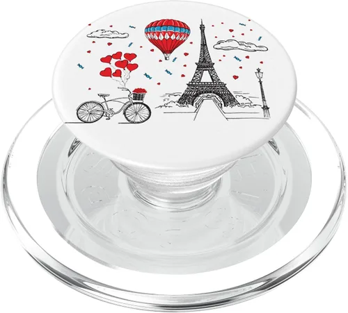 Miniatura 8 de Torre Eiffel - Globo aerostático - Famosos edificios de París PopSockets intercambiables PopGrip