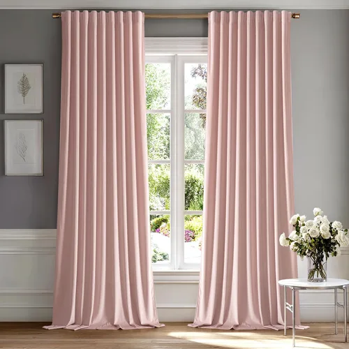 Miniatura 39 de MIULEE Cortinas de terciopelo de 84 pulgadas de largo, juego de 2 paneles para dormitorio, con pestaña trasera plisada, de lujo, aislamiento