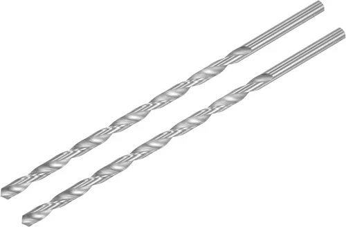 Miniatura 9 de uxcell HSS (acero de alta velocidad) Brocas helicoidales extralargas, diámetro de taladro de 0.118 in de diámetro de 7.874 in de longitud