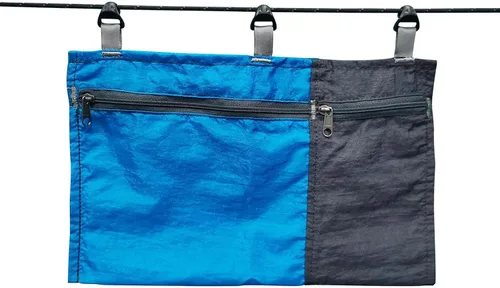 Miniatura 2 de Amagogo Bolsa organizadora de hamacas, bolsa colgante, bolsa de almacenamiento portátil para hamaca, contenedor de almacenamiento para camping, Azul
