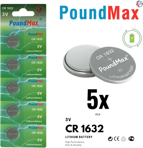 Miniatura 2 de PoundMax CR 1632 Baterías 3v Batería de botón de litio Paquete combinado - 5