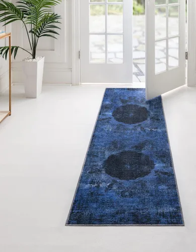 Miniatura 11 de Unique Loom Yara Collection - Alfombra de área Nayer (5' 1" x 8' Rectángulo, Azul Sobreteñido/Azul)
