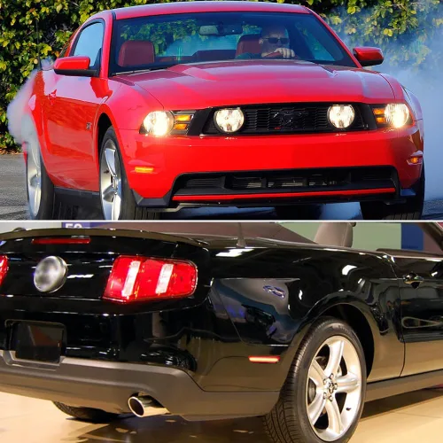 Miniatura 5 de Para Ford Mustang 2010, 2011, 2012, 2013, 2014 Luces de Marcador Lateral de Parachoques Delantero y Trasero, Luces LED Ámbar y Rojas, 4 piezas