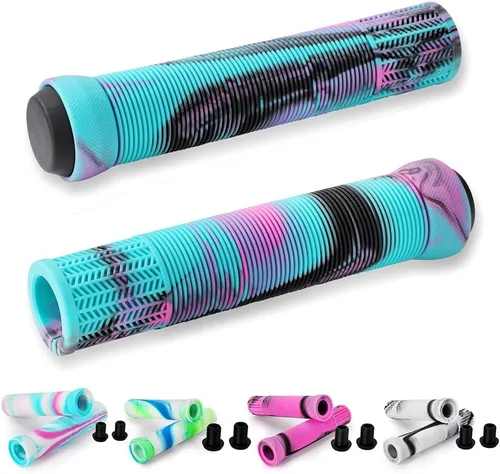 Miniatura 12 de Empuñaduras para patinete - Empuñaduras mixtas de color para manillar de MTB y BMX Empuñaduras suaves de 145 mm para patinete de maniobras