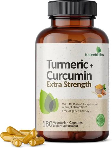Miniatura 7 de Futurebiotics Cúrcuma + curcumina, antioxidante, apoyo articular y digestión con BioPerine para una mayor ingesta de nutrientes, sin OMG, 90