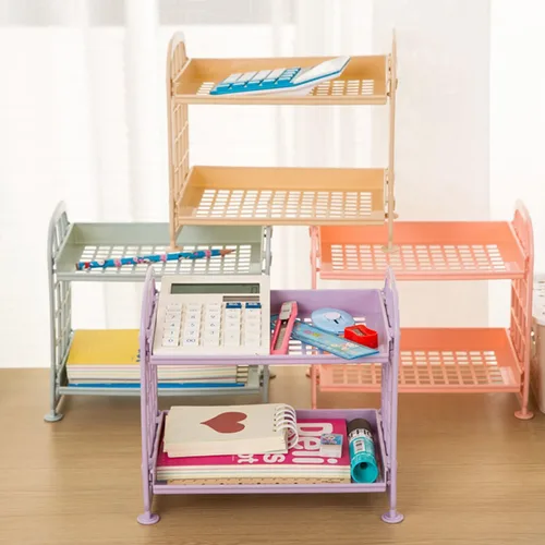 Miniatura 3 de COLLBATH Estante de almacenamiento de plástico para baño, organizador de encimera para cocina y sala de estar, diseño de fácil instalación, estante