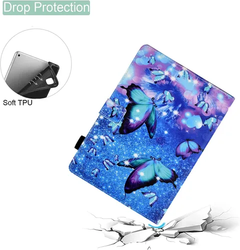 Miniatura 2 de Universal 10 10.1 pulgadas Android Tablet Case para iPad, Multi-Ángulo Visualización Stand Case, Premium PU cuero Folio funda protectora para iPad