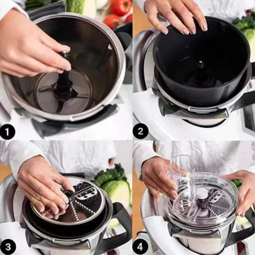 Miniatura 7 de Cortador de verduras adecuado para Thermomix TM6/TM5, pelador multifuncional compatible con accesorios Thermomix (Juego de cortador grueso + fino)