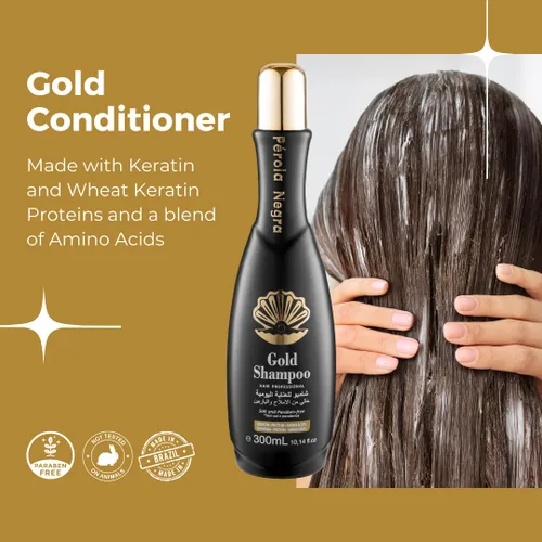 Miniatura 6 de PÉROLA NEGRA Gold Therapy Home Care Acondicionador, para todo tipo de cabello - 10.14 Fl.Oz