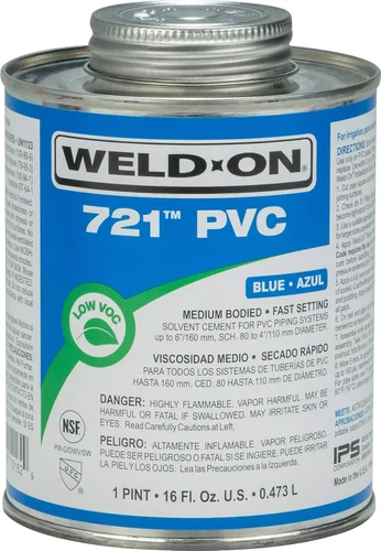 Miniatura 5 de Weld-ON 10162 721 Cemento solvente de PVC de cuerpo medio de alta resistencia, ajuste rápido y bajo contenido de compuestos orgánicos volátiles