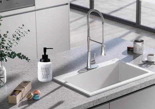 Miniatura 5 de Dispensador de jabón de manos de cerámica – Botellas dispensadoras de líquido estilo granja, perfecto para encimera de cocina o decoración