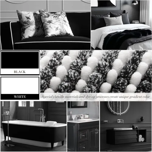 Miniatura 3 de BSICPRO Juegos de Alfombras y Tapetes para Baño, Juego de Alfombra de Baño de Felpilla Gruesa Absorbente de 2 Piezas Antideslizante, Tapetes Suaves
