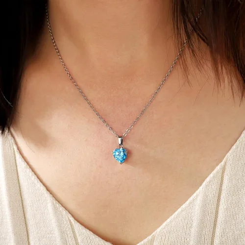 Miniatura 3 de KANOUE 5 collares delicados de circonita cúbica para mujer, a la moda, gargantilla de acero inoxidable con circonita cúbica para adolescentes