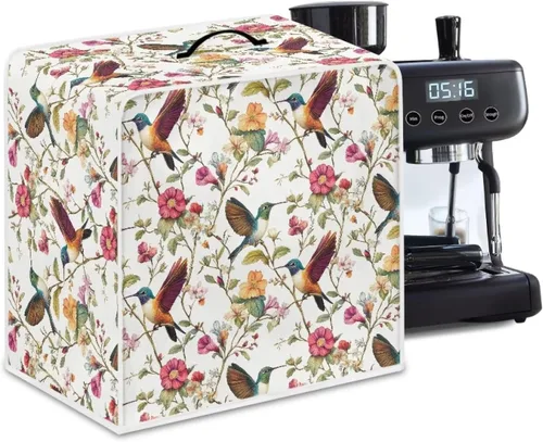 Miniatura 20 de Cubiertas para máquina de café con mango superior, resistentes a las manchas, para mezclador, compatible con la mayoría de cafeteras