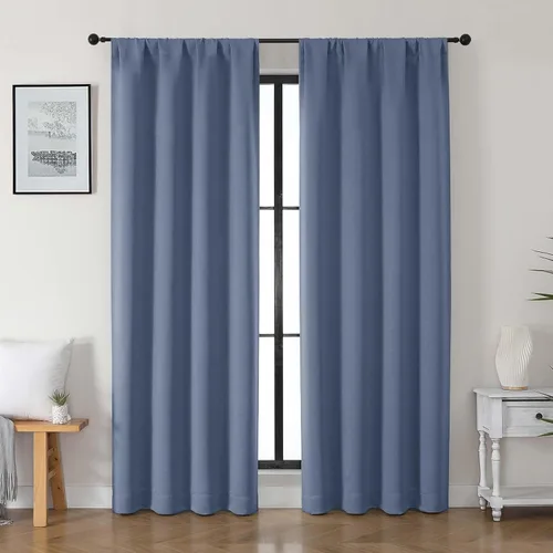 Miniatura 151 de Gwine Cortinas opacas para dormitorio, 54 pulgadas de largo, paneles de cortina de ventana con aislamiento térmico y reducción de ruido, cortinas